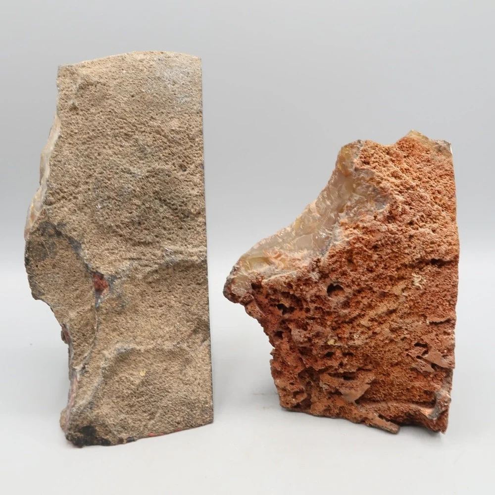 Paper weighs or Book ends Solid Bruneau Jasper & Blue Agate Polish Rock